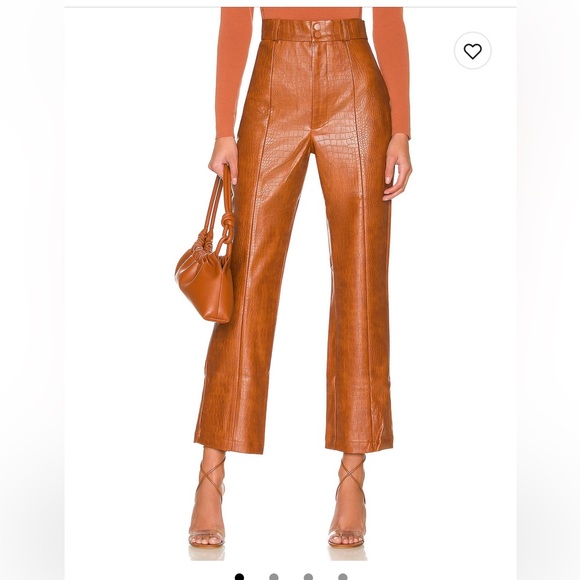 Bardot Leather High-Waist Pants